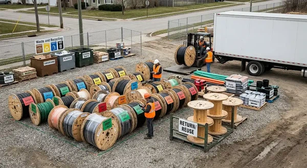 Fiber rollout logistics and material recovery Fiber rollout logistics and material recovery
